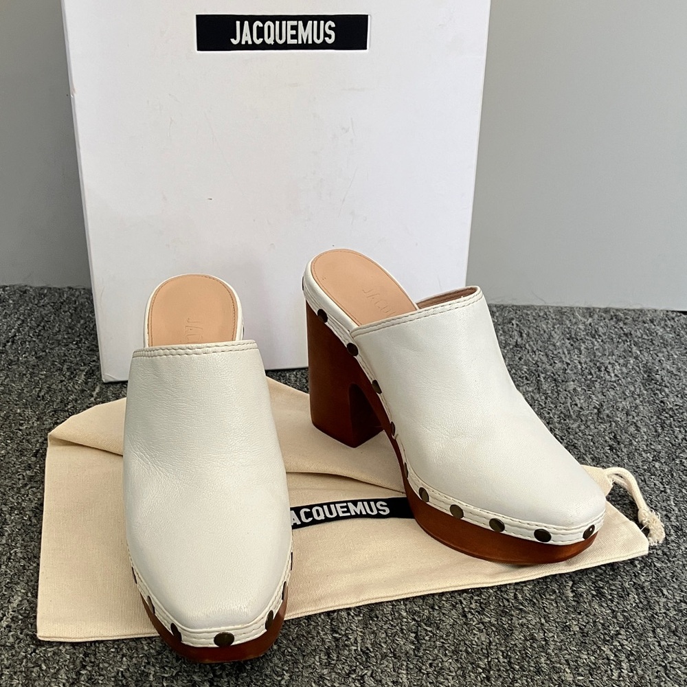 Jacquemus Studded White Heel